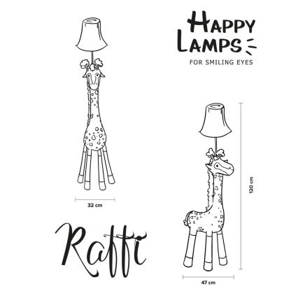 Happy Lamps - LED Lampa podłogowa dziecięca RAFFI LED/5,4W/230V żyrafa
