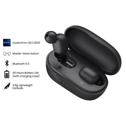 Haylou - Wodoodporne bezprzewodowe słuchawki GT1 XR Bluetooth czarne