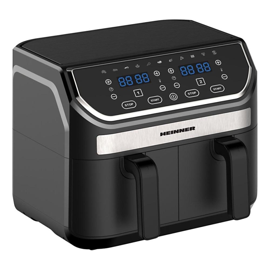 Heinner HAF-KDB1700BK - Podwójna frytkownica na gorące powietrze 8,5 l 1700W/230V czarna
