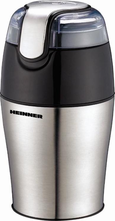 Heinner HCG-150SS - Elektryczny młynek do kawy ziarnistej 50 g 150W/230V stal nierdzewna/czarny