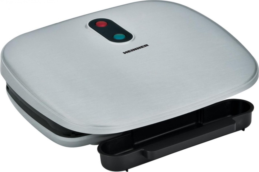 Heinner HEG-F1000SL - Grill kontaktowy 1000W/230V matowy chrom/czarny