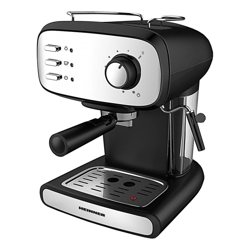 Heinner HEM-1100BKX - Ekspres kolbowy espresso 850W/230V czarny/matowy chrom