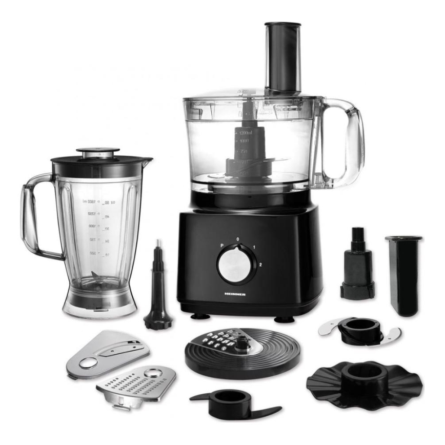 Heinner HFP-750BK - Robot kuchenny 750W/230V czarny