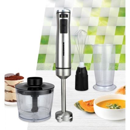 Heinner HHB-DC1000SSBK - Blender ręczny 1000W/230V matowy chrom