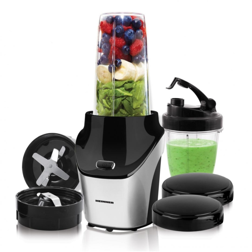 Heinner HSB-T1000SS - Blender Nutri do smoothie 1000W/230V matowy chrom/czarny