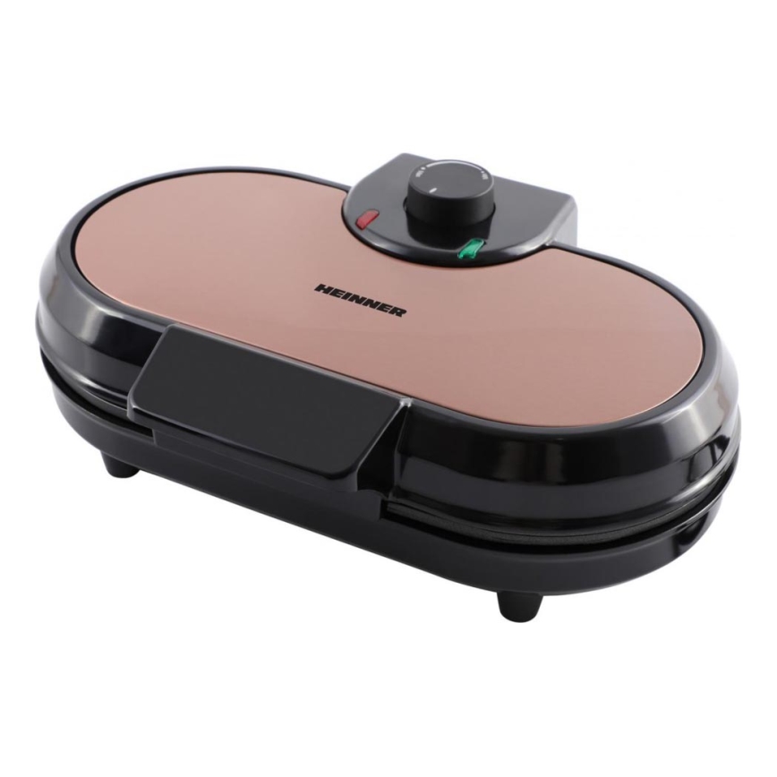 Heinner HWF-1000CR - Gofrownica 1000W/230V czarna/różowe złoto