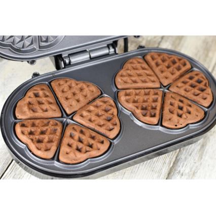 Heinner HWF-1000CR - Gofrownica 1000W/230V czarna/różowe złoto