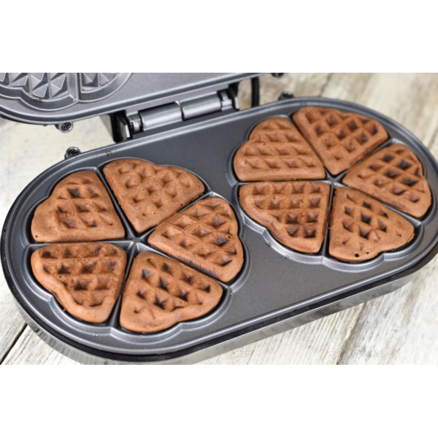 Heinner HWF-1000CR - Gofrownica 1000W/230V czarna/różowe złoto