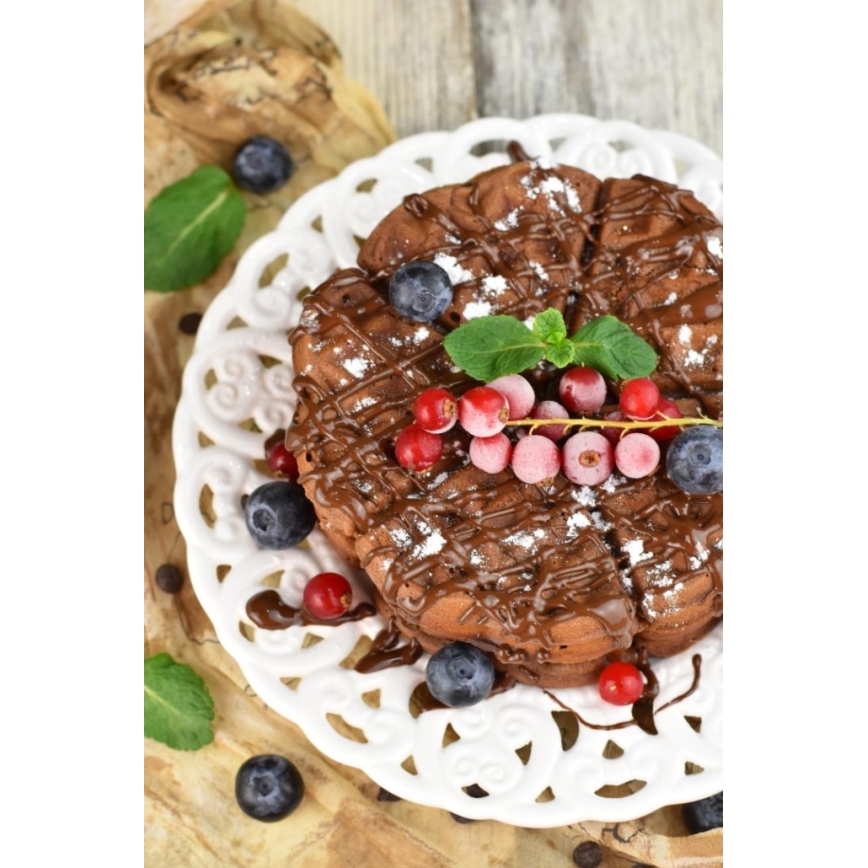 Heinner HWF-1000CR - Gofrownica 1000W/230V czarna/różowe złoto