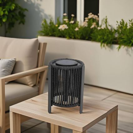 Hesperide - Lampa solarna LED LINY, 3,7 V, 2600 mAh, IP54, antracyt