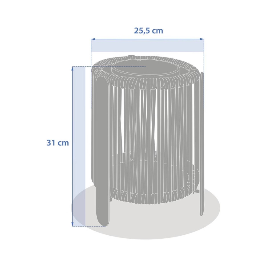 Hesperide - Lampa solarna LED LINY LED/3,7V 2600 mAh IP54 zielona