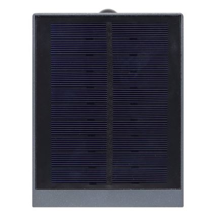 Hesperide - LED solarny kinkiet z czujnikiem ruchu i zmierzchu MULTY LED/3,7V 2600 mAh IP65 antracyt