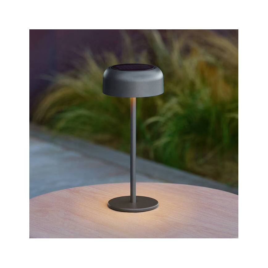 Hesperide - Solarna lampa stołowa LED BOLTY, 3,7 V, 2600 mAh, IP65, antracyt