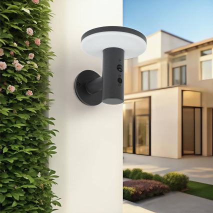 Hesperide - Solarna lampa ścienna LED z czujnikiem ruchu i zmierzchu DETEKT LED/3,7V 2600 mAh IP65