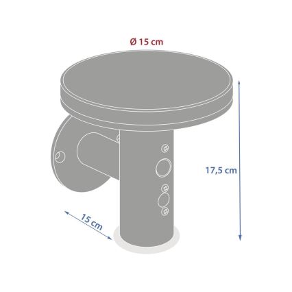 Hesperide - Solarna lampa ścienna LED z czujnikiem ruchu i zmierzchu DETEKT LED/3,7V 2600 mAh IP65