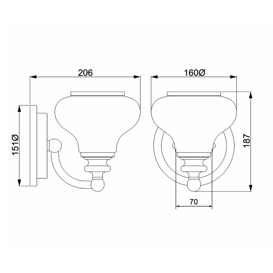 Hinkley - LED Kinkiet łazienkowy AINSLEY 1xG9/3W/230V IP44