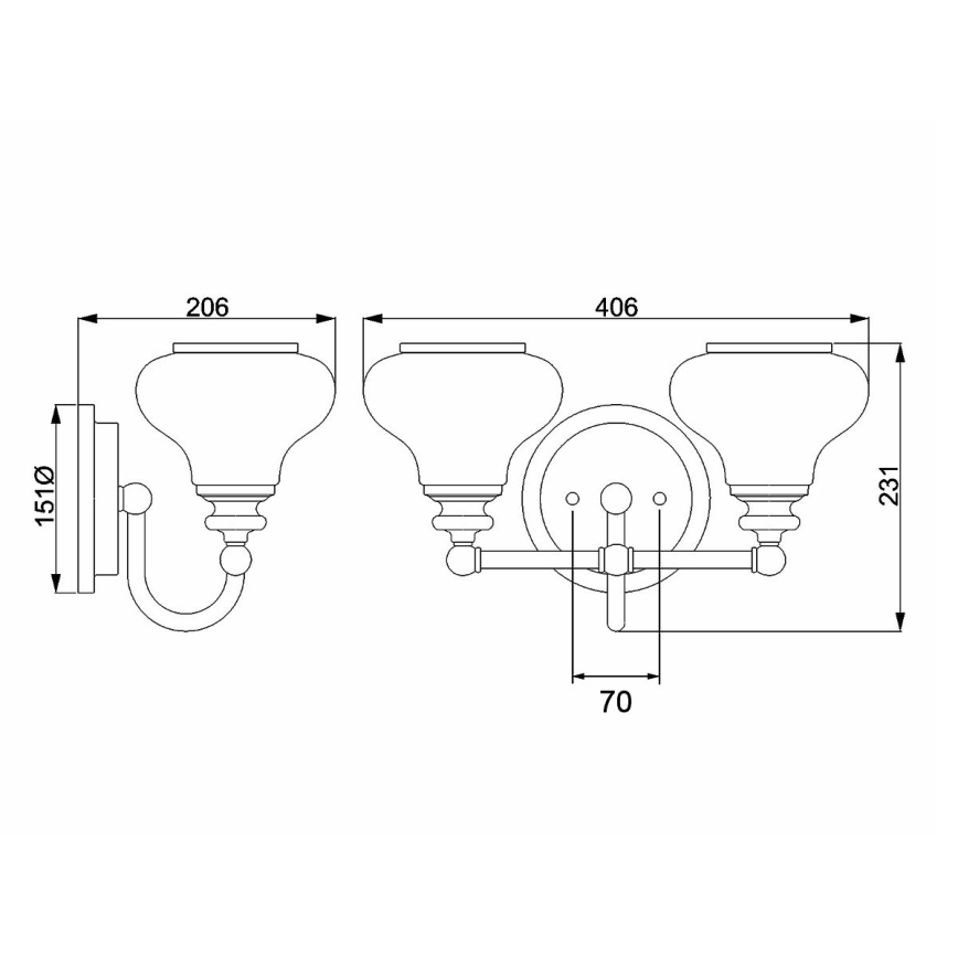 Hinkley - LED Oświetlenie łazienkowe AINSLEY 2xG9/3W/230V IP44
