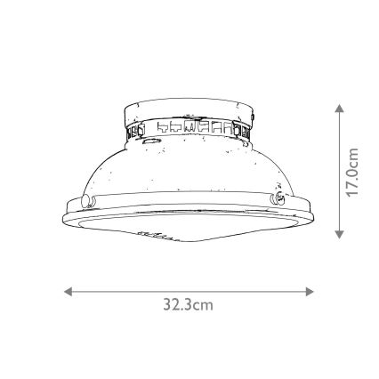 Hinkley - Lampa sufitowa AMELIA 2xE27/40W/230V brąz
