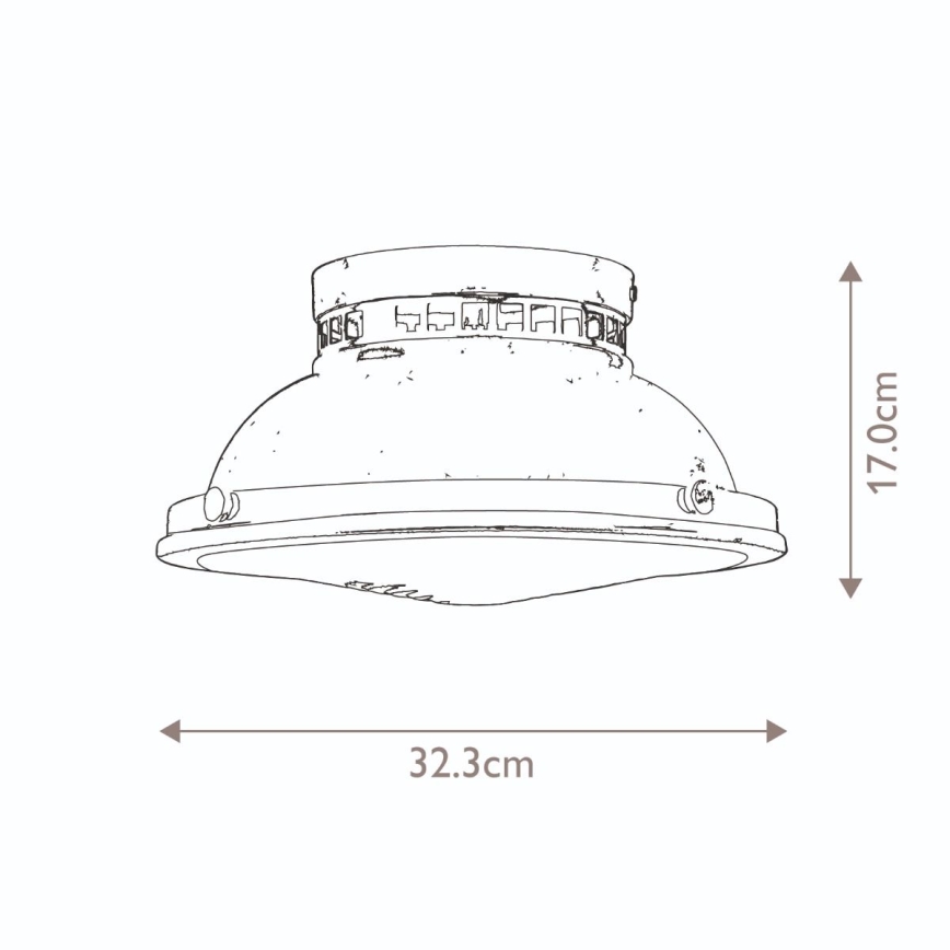 Hinkley - Lampa sufitowa AMELIA 2xE27/40W/230V czarna/mosiądz
