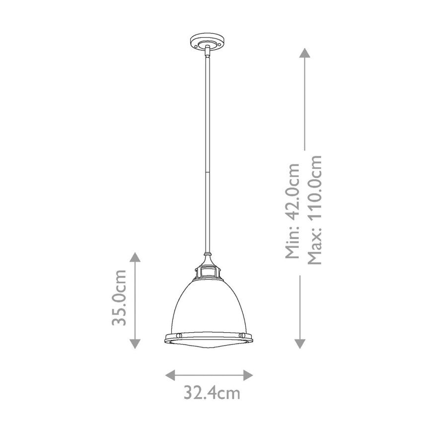 Hinkley - Żyrandol na drążku AMELIA 1xE27/60W/230V chrom błyszczący
