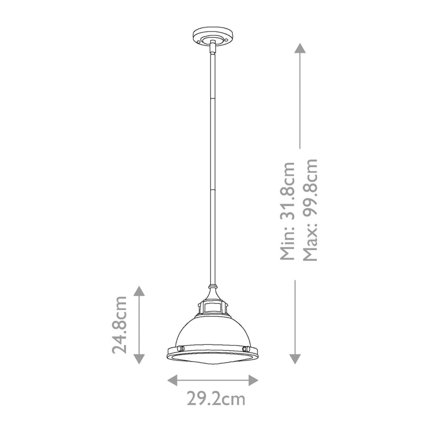 Hinkley - Żyrandol na drążku AMELIA 1xE27/60W/230V chrom błyszczący