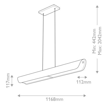 Hinkley - LED żyrandol na lince ARCO LED/43W/230V 3000K złoty