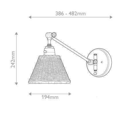 Hinkley - Kinkiet punktowy ARTI 1xE27/60W/230V złoty/brązowy