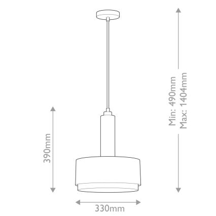 Hinkley - Żyrandol na drążku CEDRIC 2xE27/60W/230V śr. 33 cm mosiądz