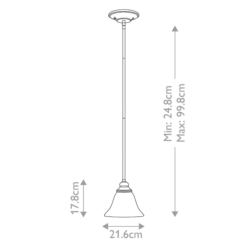 Hinkley - Żyrandol na drążku CELLO 1xE27/60W/230V