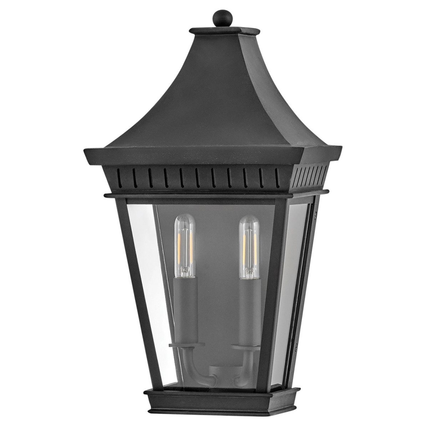 Hinkley - Kinkiet zewnętrzny CHAPEL HILL 2xE14/40W/230V IP44 czarny