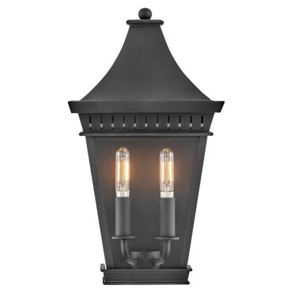 Hinkley - Kinkiet zewnętrzny CHAPEL HILL 2xE14/40W/230V IP44 czarny