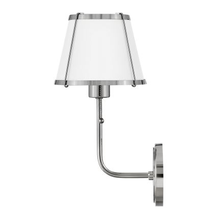 Hinkley - Kinkiet CLARKE 1xE27/40W/230V chrom błyszczący/biały