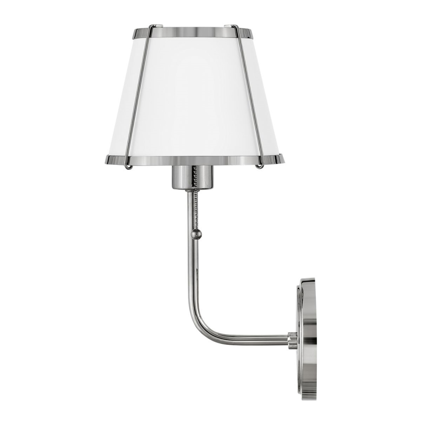 Hinkley - Kinkiet CLARKE 1xE27/40W/230V chrom błyszczący/biały