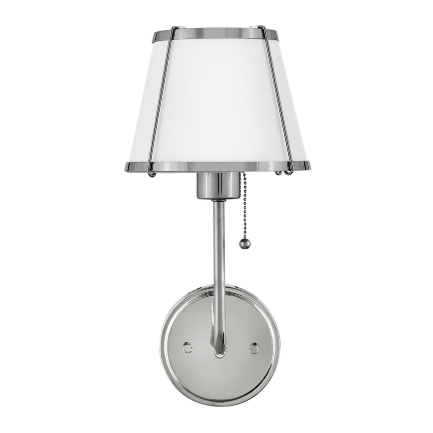 Hinkley - Kinkiet CLARKE 1xE27/40W/230V chrom błyszczący/biały