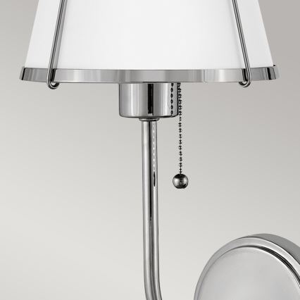 Hinkley - Kinkiet CLARKE 1xE27/40W/230V chrom błyszczący/biały