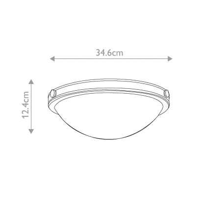 Hinkley - Lampa sufitowa COLLIER 2xE27/40W/230V Ø 34,6 cm czarna