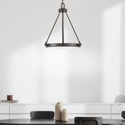Hinkley - Żyrandol na łańcuchu COLLIER 4xE14/40W/230V śr. 54,3 cm czarny