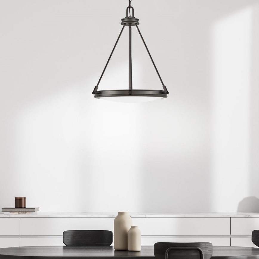 Hinkley - Żyrandol na łańcuchu COLLIER 4xE14/40W/230V śr. 54,3 cm czarny
