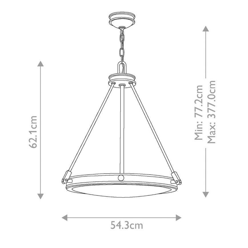 Hinkley - Żyrandol na łańcuchu COLLIER 4xE14/40W/230V śr. 54,3 cm czarny