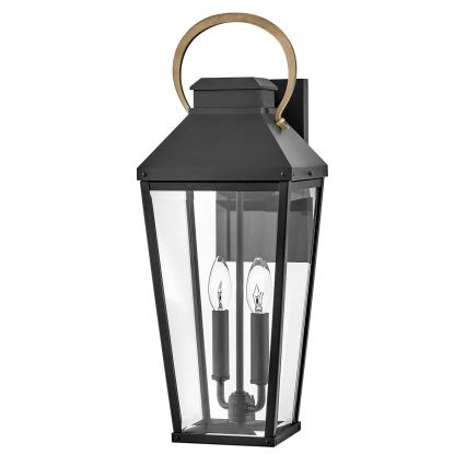 Hinkley - Kinkiet zewnętrzny DAWSON 2xE14/40W/230V IP44 czarny