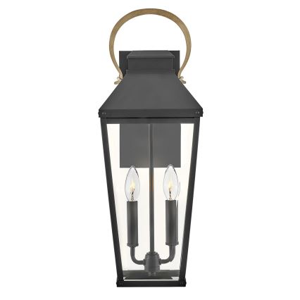 Hinkley - Kinkiet zewnętrzny DAWSON 2xE14/40W/230V IP44 czarny