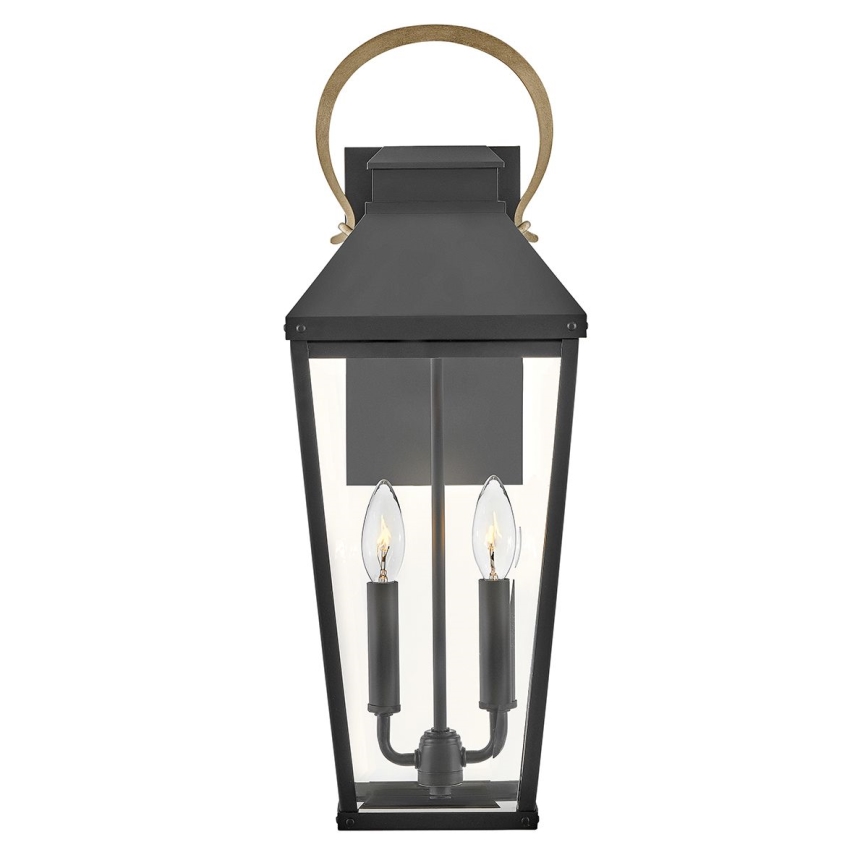 Hinkley - Kinkiet zewnętrzny DAWSON 2xE14/40W/230V IP44 czarny