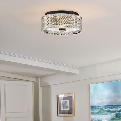 Hinkley - Plafon ELLE 2xE27/60W/230V śr. 30,5 cm czarny