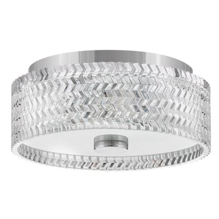 Hinkley Plafon ELLE 2xE27/60W/230V śr. 30,5 cm chrom błyszczący