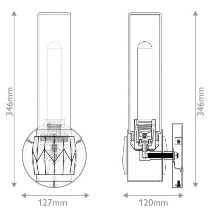 Hinkley - Kinkiet łazienkowy ELLISON 1xE27/40W/230V IP44 złoty