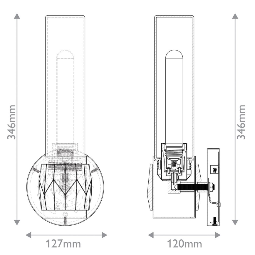 Hinkley - Kinkiet łazienkowy ELLISON 1xE27/40W/230V IP44 złoty