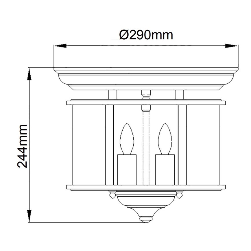 Hinkley - Lampa sufitowa GENTRY 3xE14/40W/230V chrom błyszczący