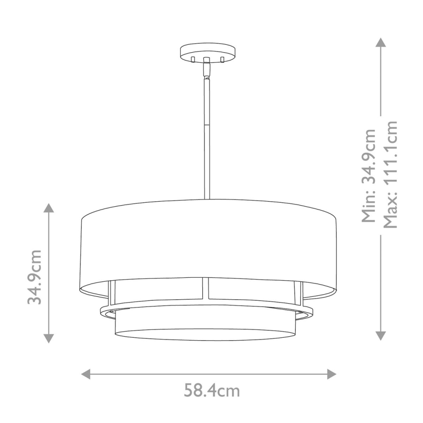 Hinkley - Żyrandol na drążku GRAHAM 4xE14/40W/230V