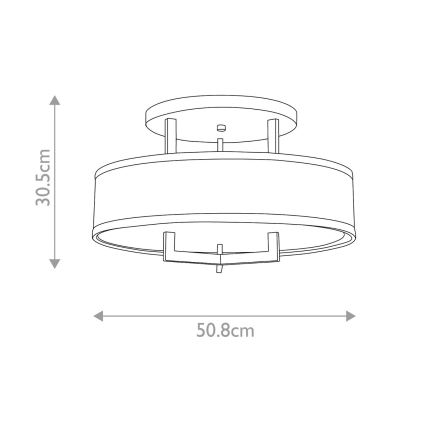 Hinkley - Lampa sufitowa HAMPTON 3xE27/60W/230V, śr. 50,8 cm, złota