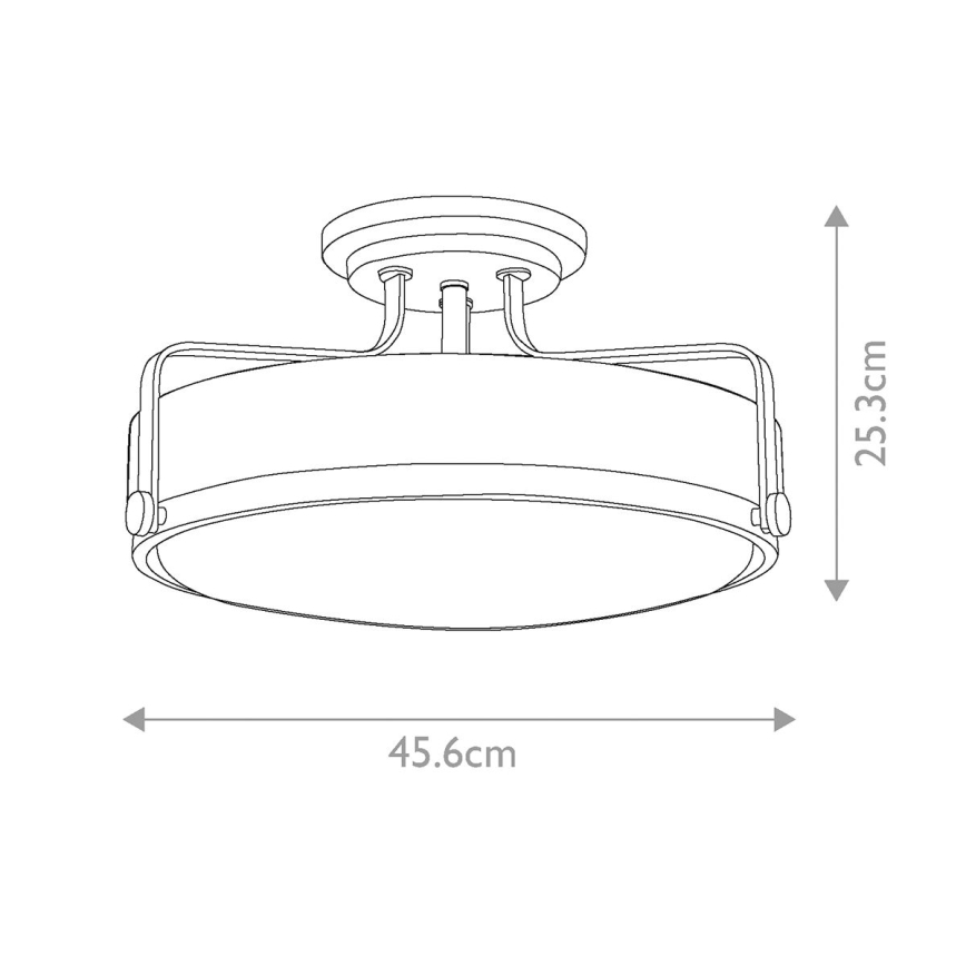 Hinkley - Przysufitowy żyrandol HARPER 3xE27/60W/230V śr. 45,6 cm błyszczący chrom